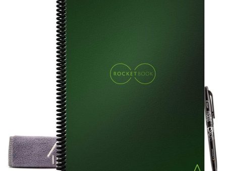 Rocketbook Core Letter Smart Notebook Lined 32 Pages 8.5x 11  Green For Sale