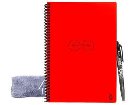 Rocketbook Core Executive Smart Notebook Lined 36 Pages 6 x8.8  Red For Sale