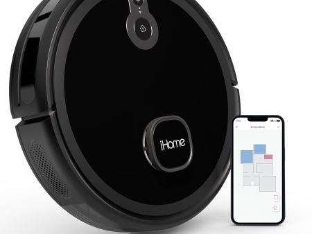 iHome AutoVac Nova S1 LIDAR Navigation Robot Vacuum, Black - Certified Refurbished Hot on Sale