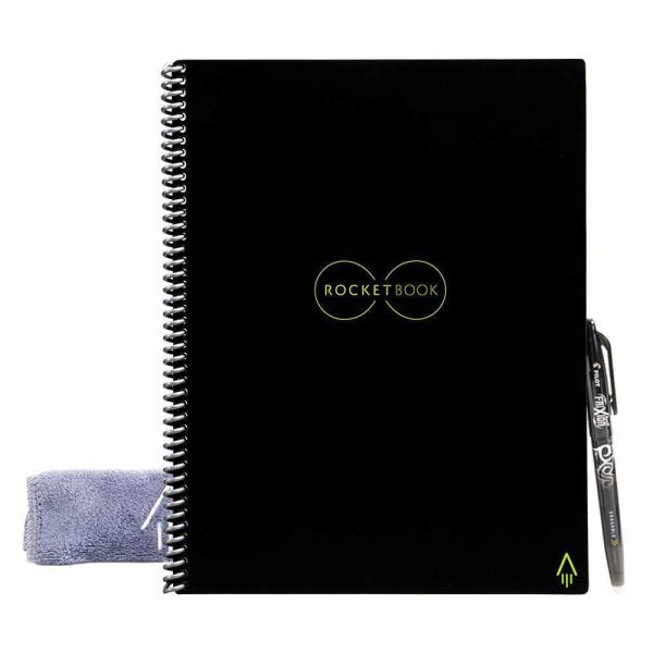 Rocketbook Core Letter Smart Notebook Lined 32 Pages 8.5  x 11  Black Cheap