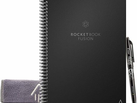 Rocketbook Fusion Smart Reusable Notebook Pen & Microfiber Cloth Executive Size on Sale