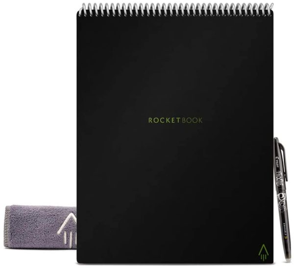 Rocketbook Flip Letter Smart Notebook, 32 Pages, 8.5  x 11 , Black Sale