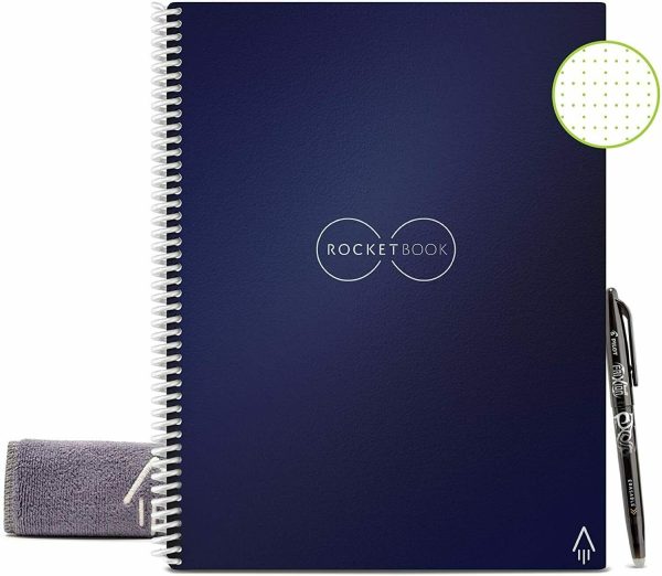 Rocketbook Core Smart Reusable Notebook Pen & Microfiber Cloth Letter Size For Discount