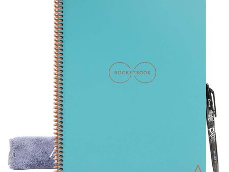 Rocketbook Core Letter Smart Notebook Lined 32 Pages 8.5 x 11  Teal Fashion