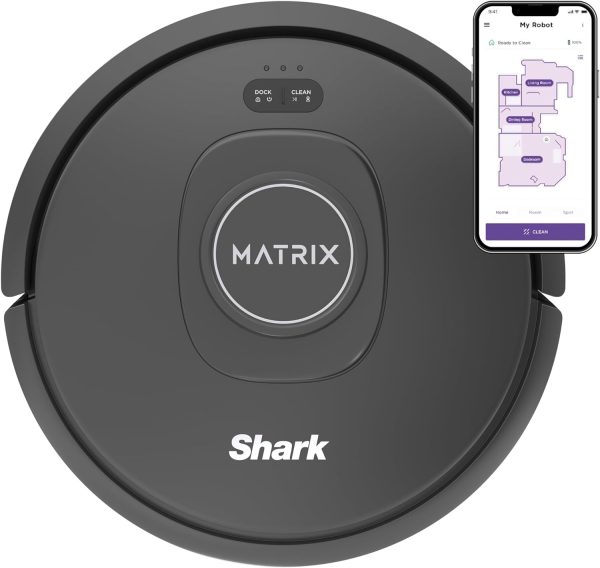 Shark Matrix Robot Vacuum for Carpets and Hardfloors with Self-Cleaning Brushroll and Precision Mapping - Certified Refurbished For Discount