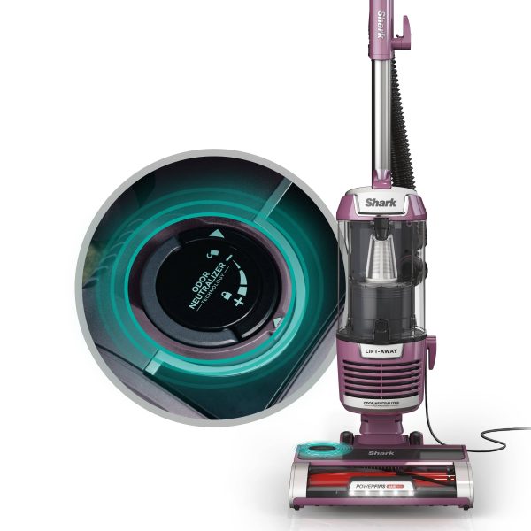 Shark Lift-Away with PowerFins HairPro & Odor Neutralizer Technology Upright Multi Surface Vacuum, Mauve - Certified Refurbished Fashion