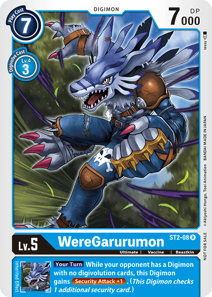 WereGarurumon [ST2-08] (Tamer Party) [Starter Deck: Cocytus Blue Promos] Fashion