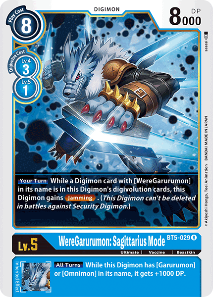 WereGarurumon: Sagittarius Mode [BT5-029] [Battle of Omni] Sale