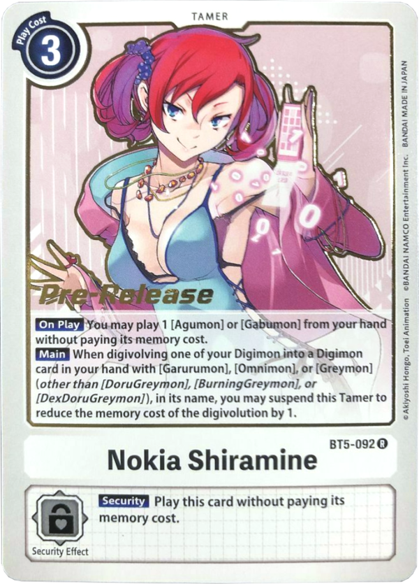 Nokia Shiramine [BT5-092] [Battle of Omni Pre-Release Promos] Cheap