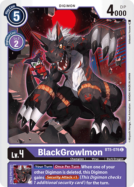 BlackGrowlmon [BT5-076] [Battle of Omni] Online