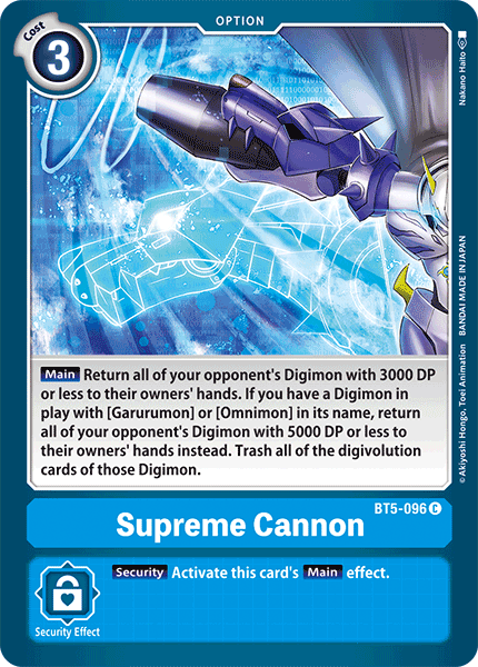 Supreme Cannon [BT5-096] [Battle of Omni] Sale