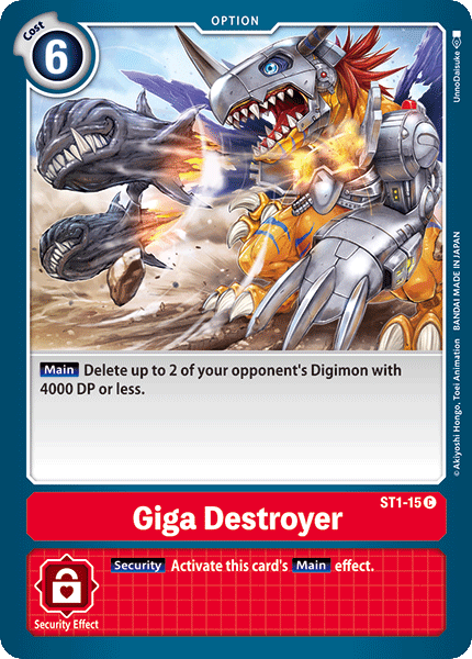 Giga Destroyer [ST1-15] [Starter Deck: Gaia Red] Cheap