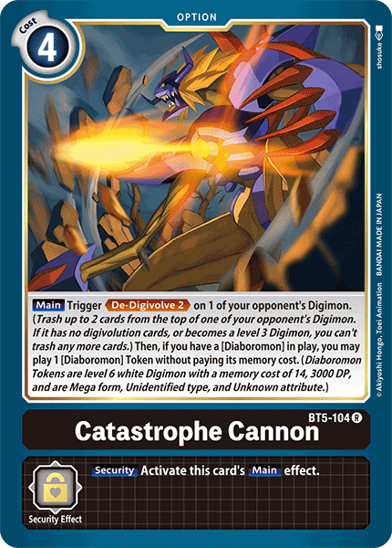 Catastrophe Cannon [BT5-104] [Battle of Omni] For Cheap